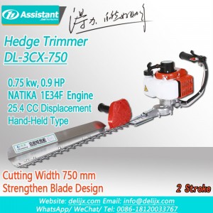 Handheld Gasoline Best Petrol Hedge Trimmer 2 Stroke 23CC 3CX-750S