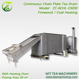 Good Quality Green Tea Leaf Steaming Machine - Wood/Coal Heating Chain Plate Green Tea Drying Sterilizer Machine ZC-6CHL-CM30 – Wit Tea Machinery