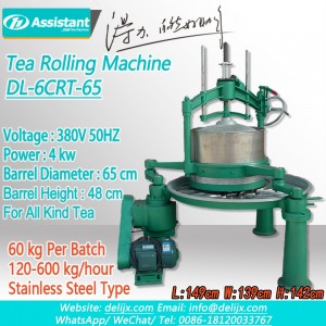 Green/Black/Oolong Tea Tea Leaf Rolling Machine 6CRT-65