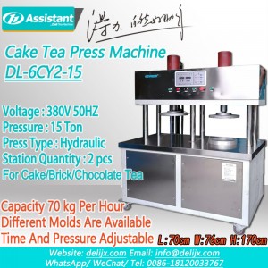 2 Station Hydraulic Puer Tea Cake/Brick Press Molding Machine 6CY2-15