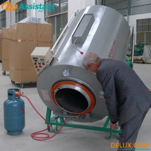 Gas Heating Food Roasting Machine Peanut Cocoa Coffee Sesame Roaster 6CST-90