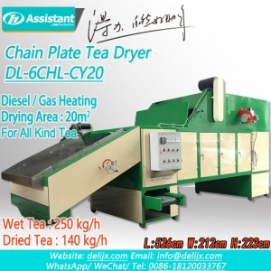 Chain Plate Belt Type Continuous Tea Leaf Dryer Machine 6CHL-CY