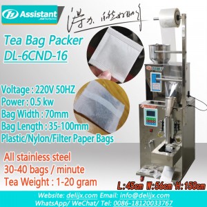 Automatic Tea Bag Packaginging Machine Tea Bags Packer 6CND-16