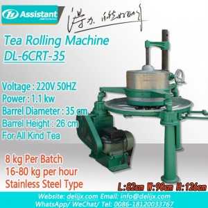 Green/Black Tea Kneading Machine Small Tea Leaves Roller 6CRT-35