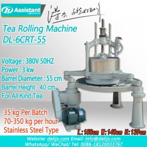 Orthodox Green Tea Leaves Rolling Machine 6CRT-55