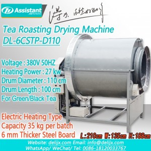 Electric Heating Green Tea Roasting Drying Machine 6CSTP-D90