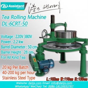 Orthodox Green/Black/Oolong Tea Leaf Twist Machine 6CRT-50